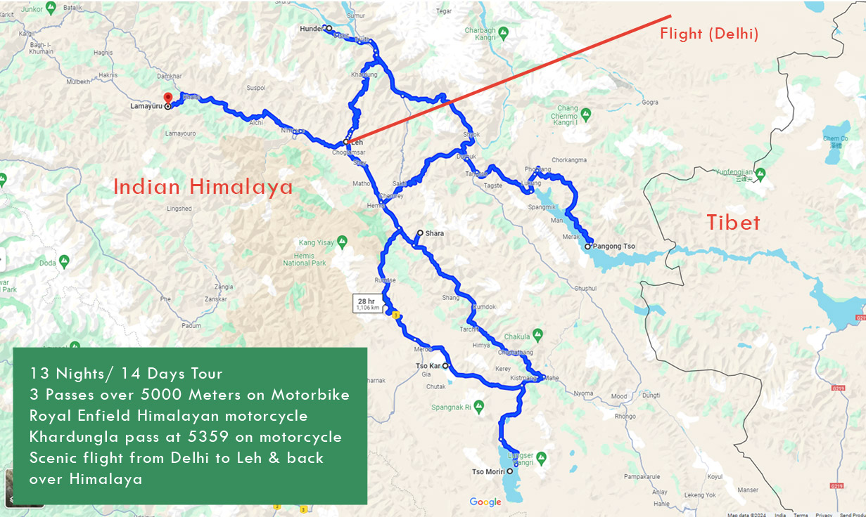 Road Map Rooftop Himalaya Tour